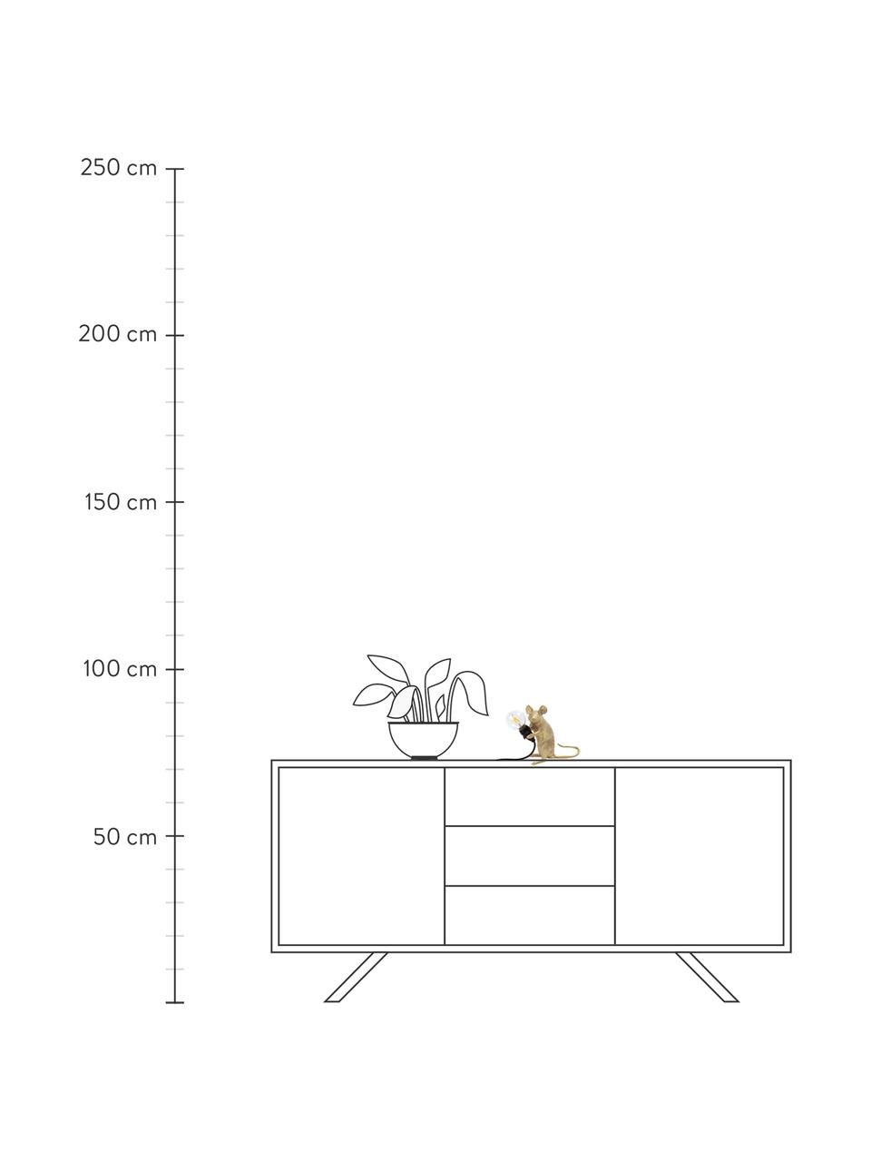 Lampa stołowa LED Mouse, Odcienie złotego, S 13 x W 15 cm
