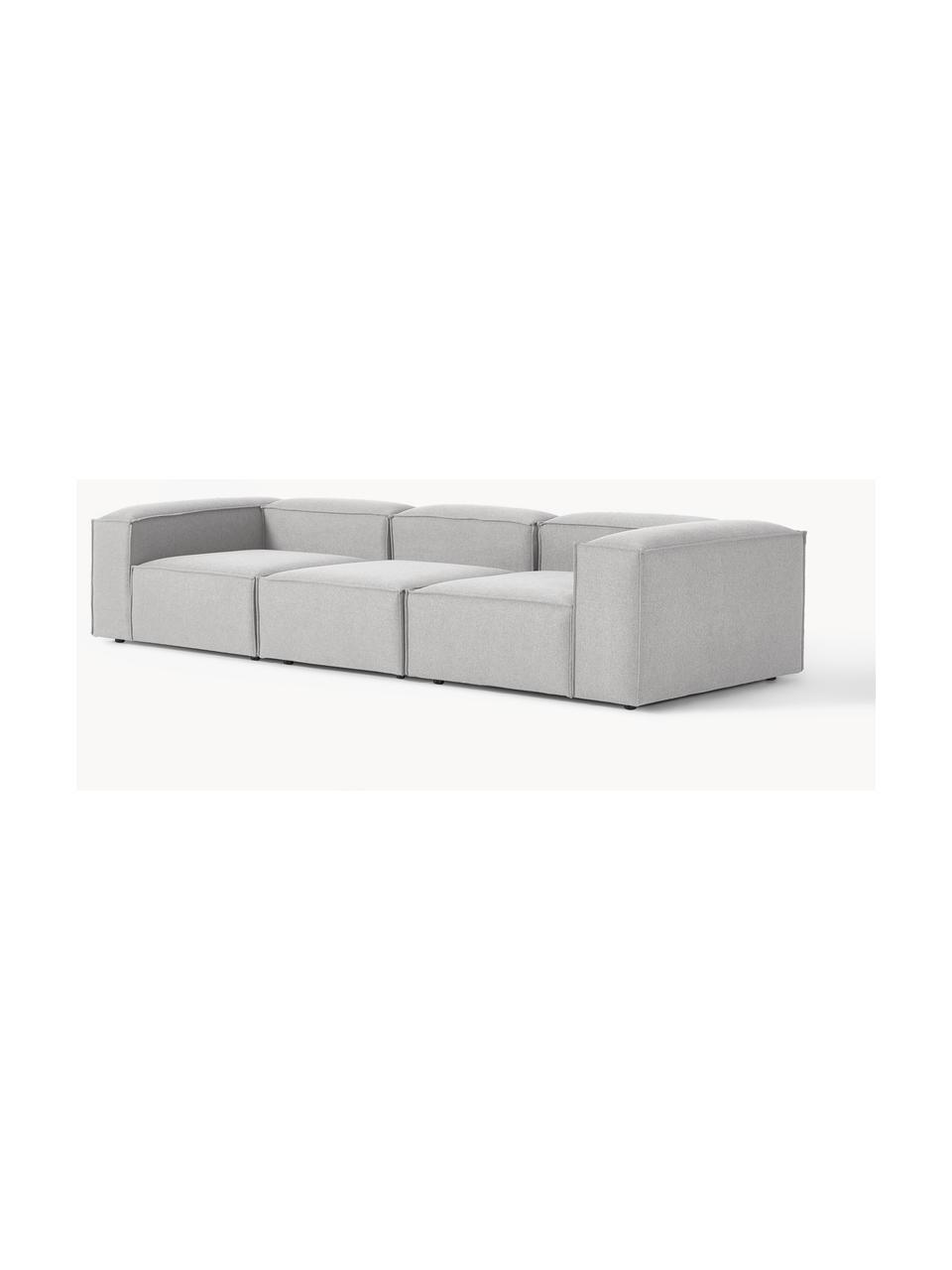 Sofá modular Lennon (4 plazas), Tapizado: 100% poliéster Alta resis, Estructura: madera contrachapada de p, Patas: plástico Este producto es, Tejido gris, An 327 x F 119 cm