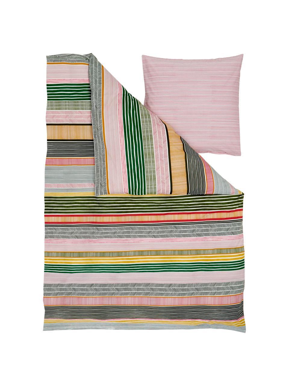 Bavlnená posteľná bielizeň s farebnými pruhmi Alegria, Viacfarebná