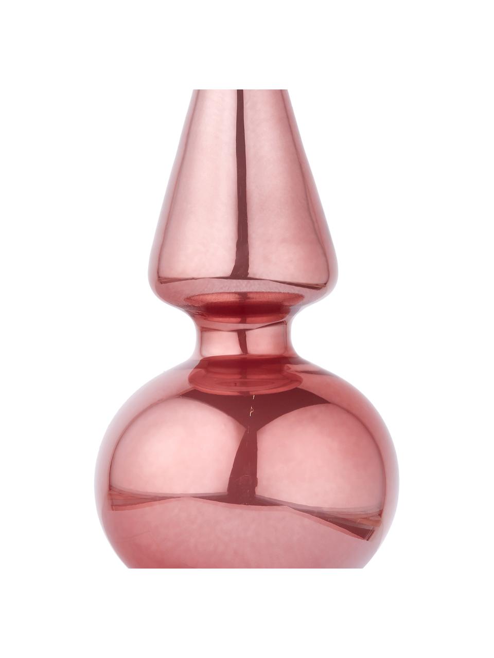 Cimier de sapin Brilliance, Verre, Rose, Ø 6 x haut. 26 cm