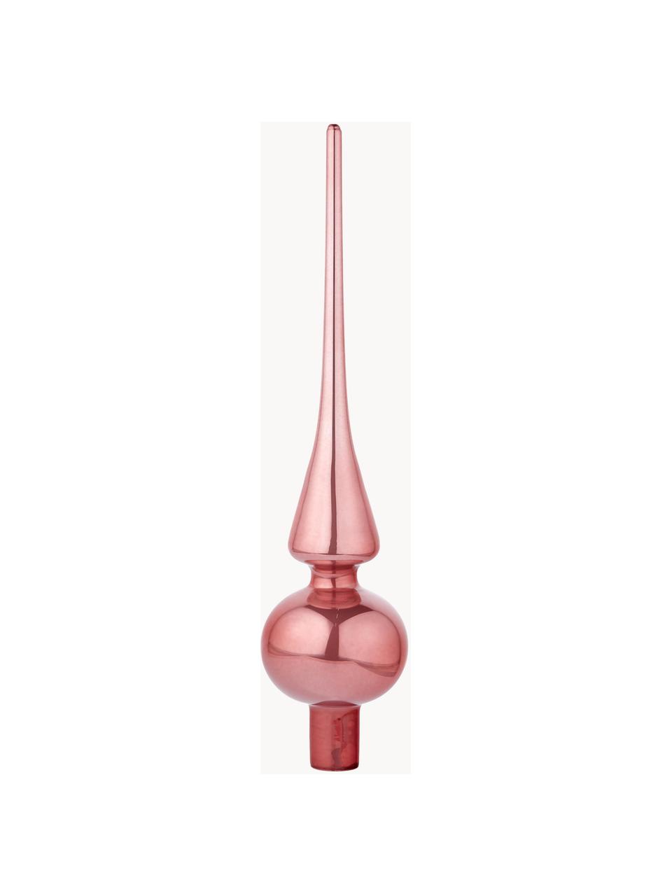 Kerstboom piek Brilliance, Glas, Roze, Ø 6 x H 26 cm