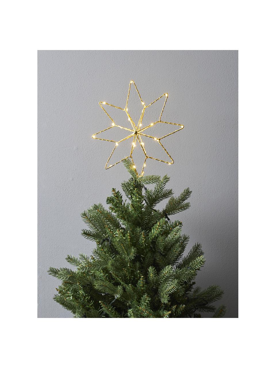 Estrella Árbol de Navidad LED Topsy, a pilas, Cable: plástico, Dorado, An 23 x Al 30 cm