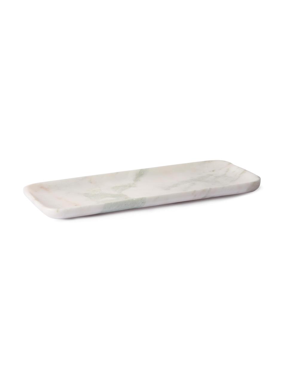 Servírovací tác Tina, Mramor, Bílá, mramorovaná, Š 12 cm, H 30 cm