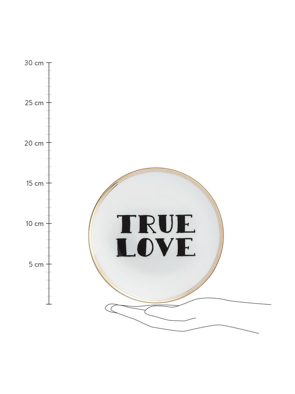 Plato postre de porcelana True Love, Porcelana, True Love, Ø 17 cm