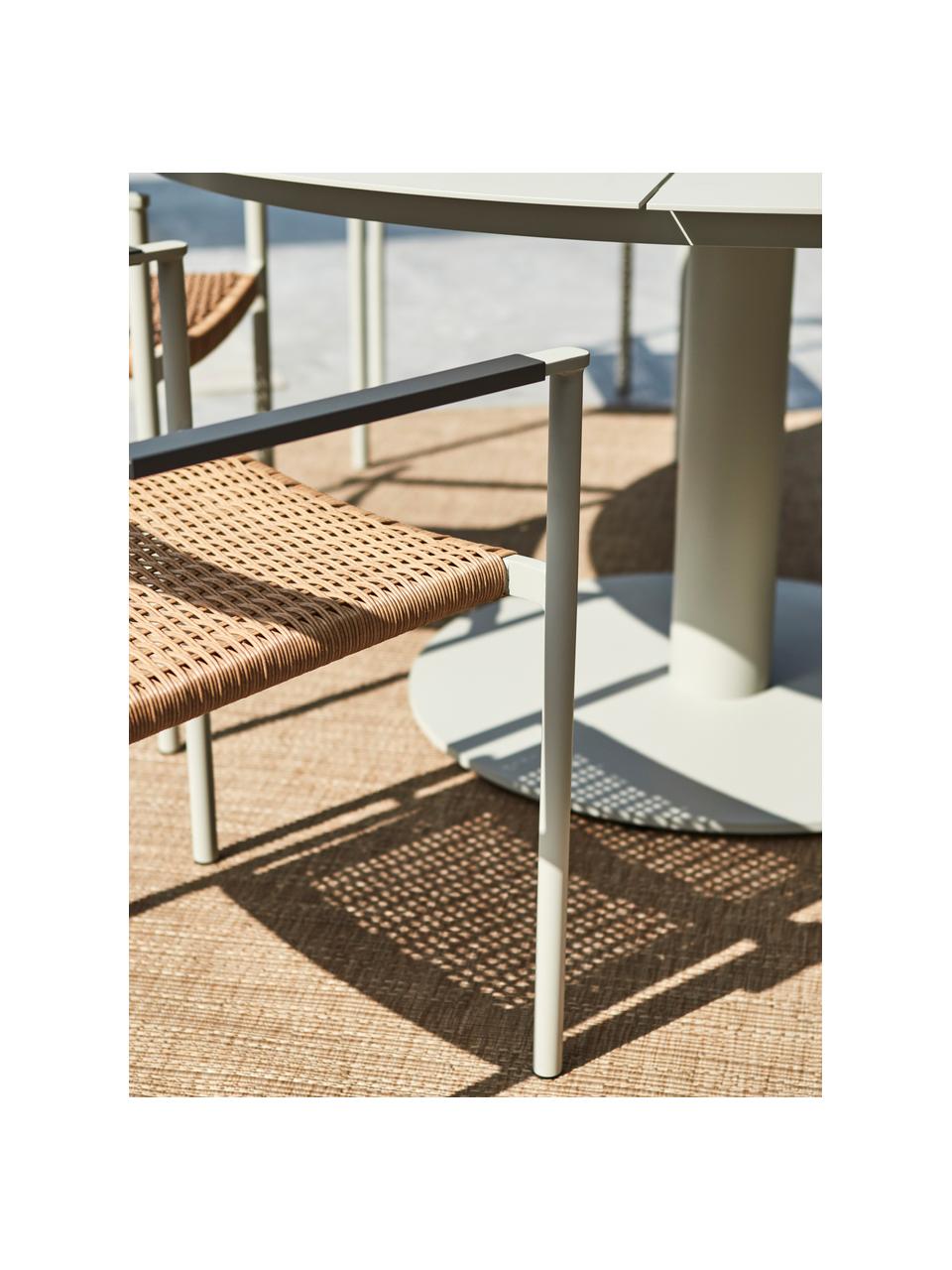 Gartenstühle DK, 2 Stück, Gestell: Aluminium, beschichtet, Sitzfläche: Polyrattan, Salbeigrün, Beige, B 55 x T 54 cm