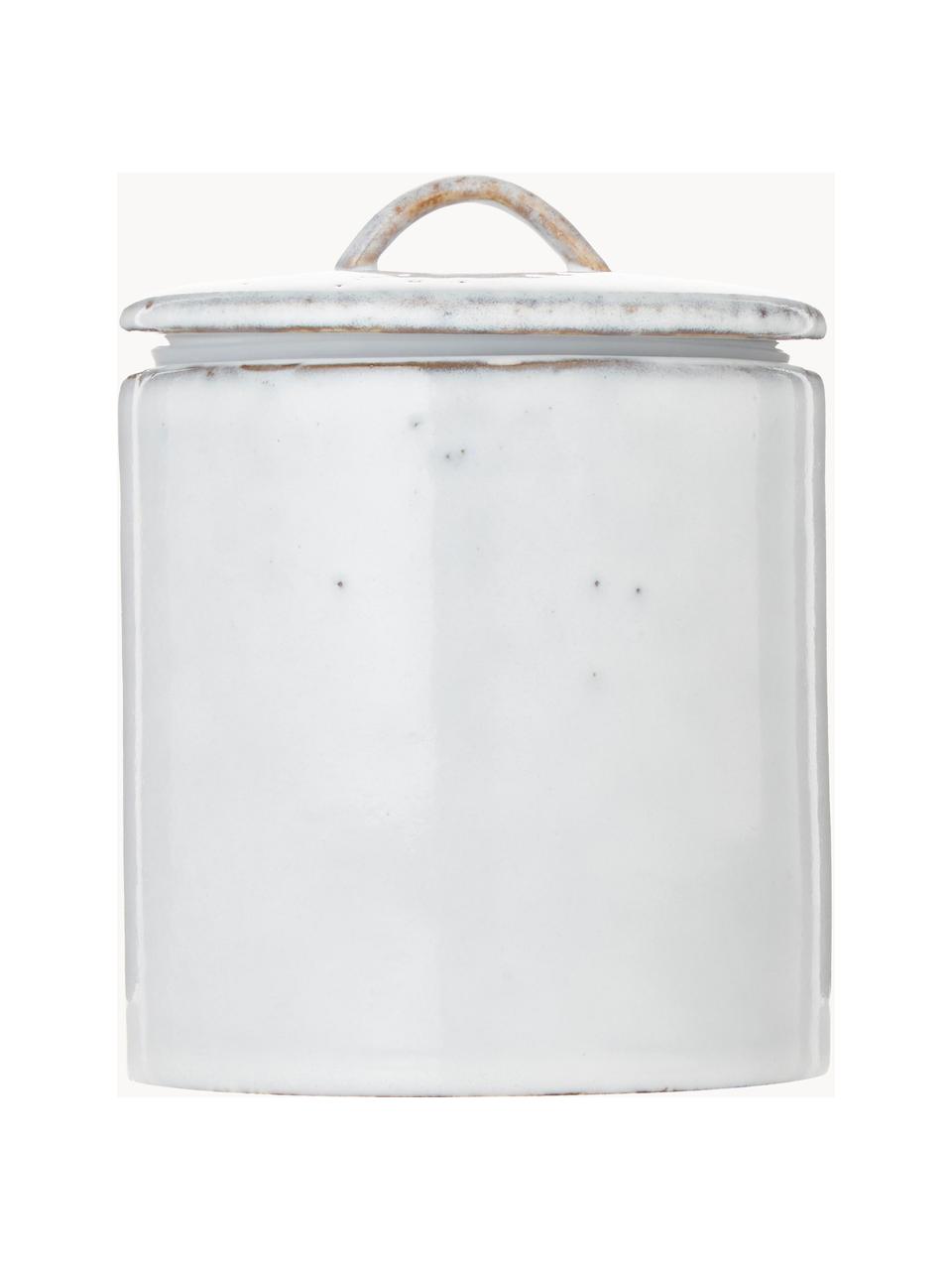 Ručně vyrobená dóza Nordic Sand, Kamenina, Světle šedá, Ø 12 x V 12 cm, 1 L