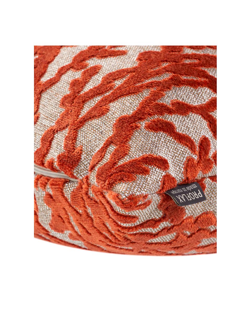 Housse de coussin 40x40 orange Elio, Orange, beige