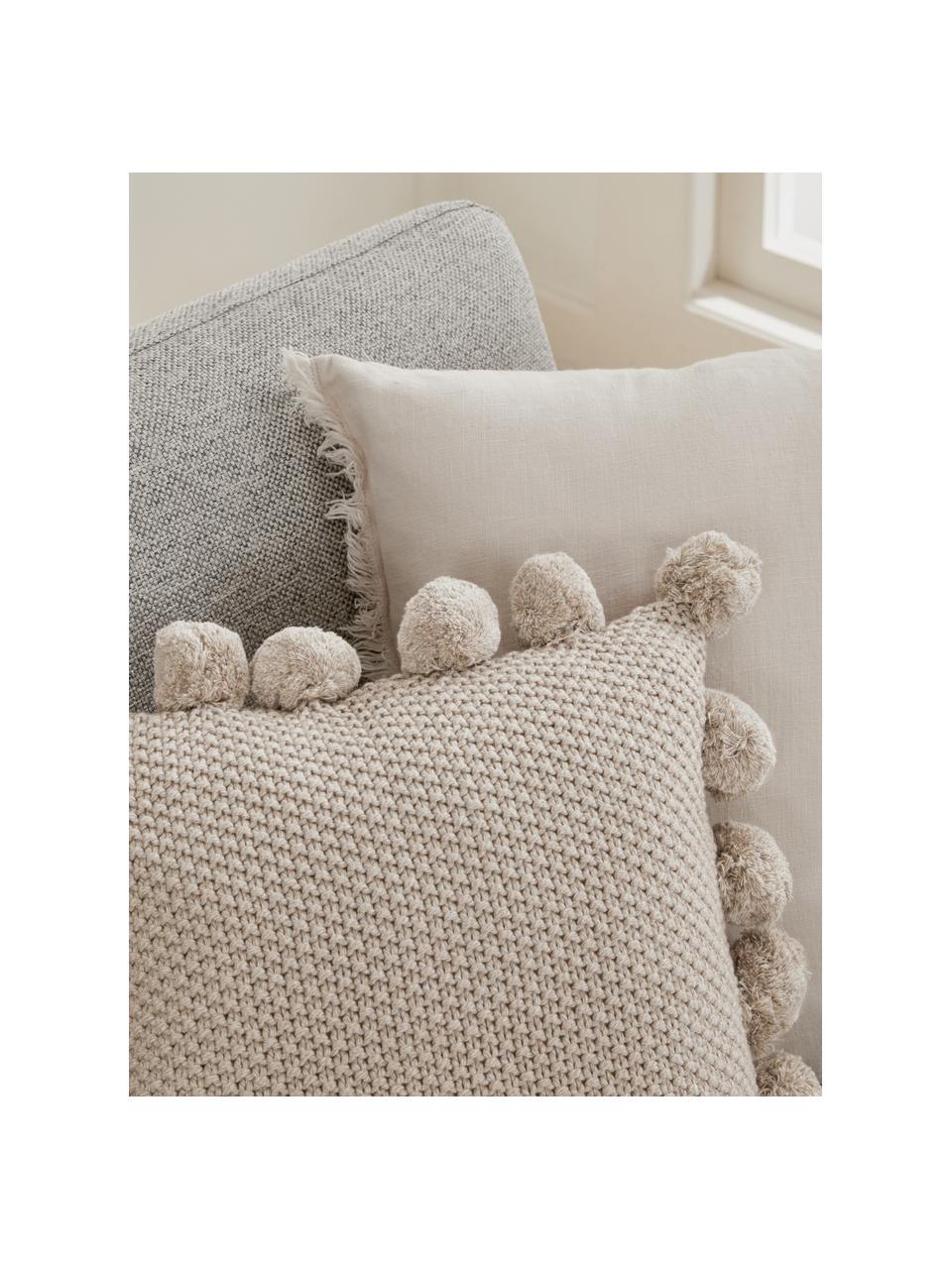 Pletený povlak na polštář s pompomy Molly, 100 % bavlna

Materiál použitý v tomto produktu byl testován na škodlivé látky a certifikován podle STANDARD 100 od OEKO-TEX® 11.HIN.00050 HOHENSTEIN HTTI., Béžová, Š 40 cm, D 40 cm