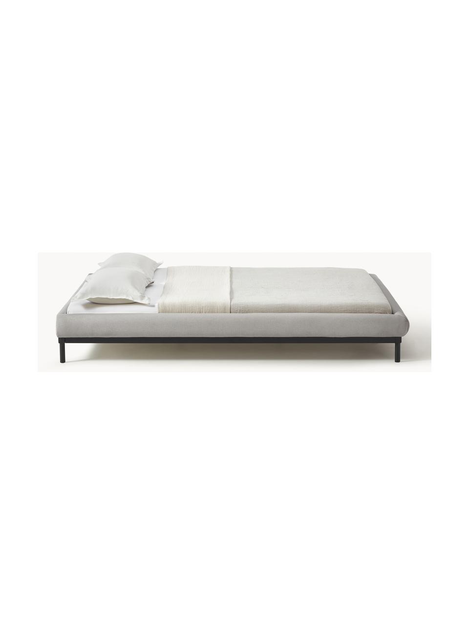 Čalouněná postel Meya, Světle šedá, Š 160 cm, D 200 cm