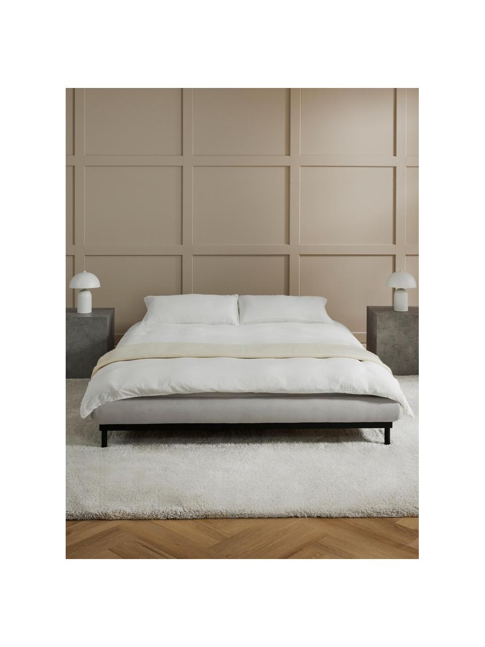 Čalouněná postel Meya, Světle šedá, Š 140 cm, D 200 cm
