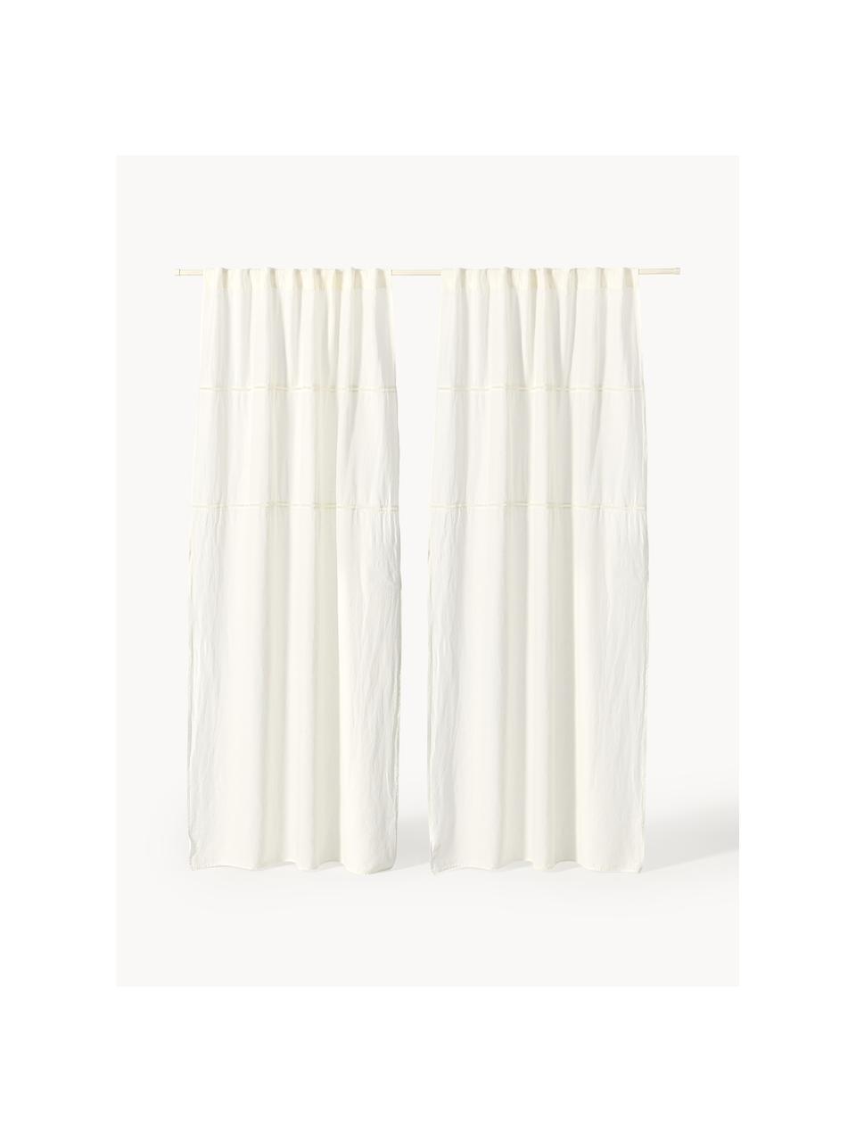 Rideaux semi-transparents avec coulisses supérieures Zaria, 2 pièces, 100 % pur lin

Le matériau est certifié STANDARD 100 by OEKO-TEX®, 6760CIT, Blanc cassé, larg. 135 x long. 260 cm