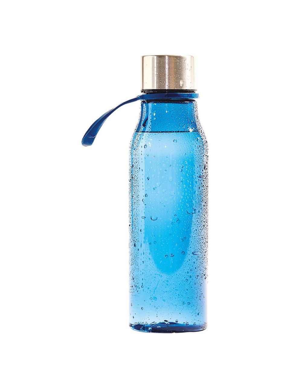 Kleine To Go Trinkflasche Lean, Flasche: Tritan (Kunststoff), BPA-, Blau, Stahl, 570 ml