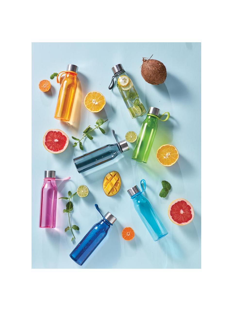 Kleine to go drinkfles Lean, Fles: Tritan (kunststof), BPA-v, Blauw, staalkleurig, Ø 7 x H 24 cm