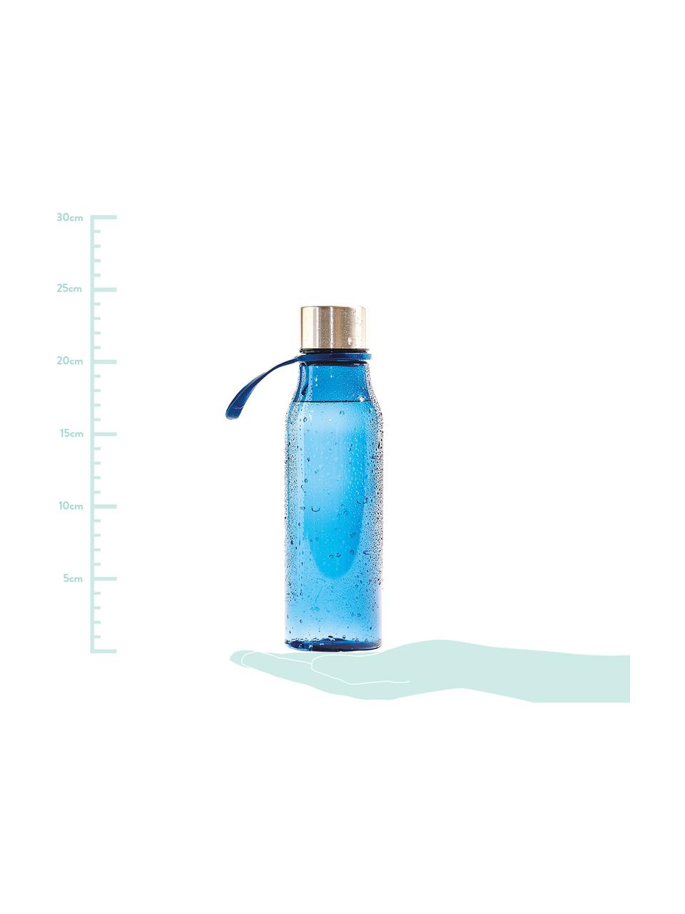Kleine to go drinkfles Lean, Fles: Tritan (kunststof), BPA-v, Blauw, staalkleurig, Ø 7 x H 24 cm