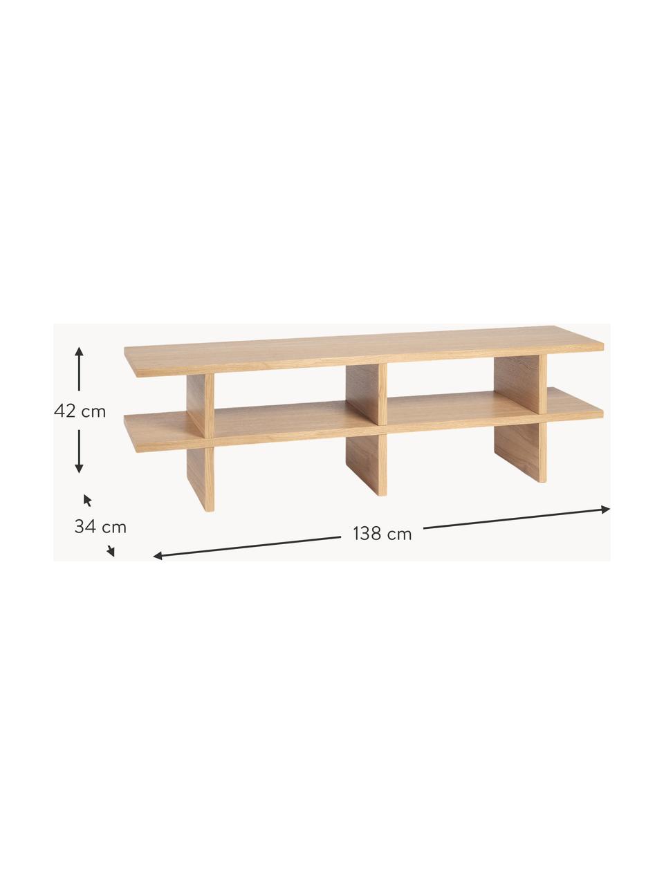 Credenza bassa in legno Kona, Pannello di fibra a media densità (MDF) con finitura in legno di quercia

Questo prodotto è realizzato con legno di provenienza sostenibile e certificato FSC®, Legno di quercia chiaro, Larg. 138 x Alt. 42 cm