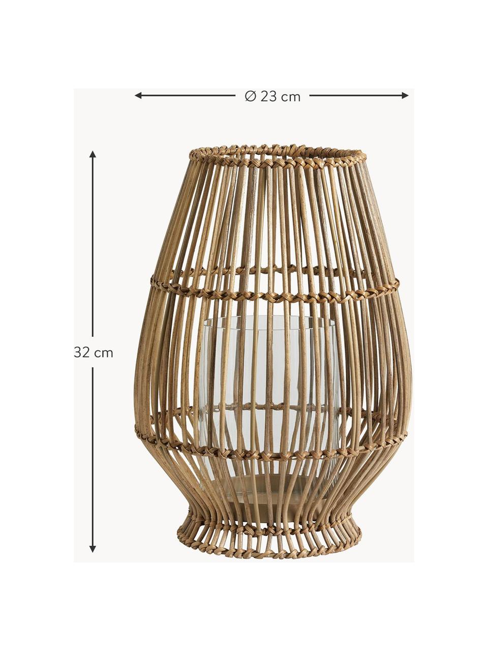 Windlicht Silba aus Holz, Windlicht: Holz, Helles Holz, Ø 23 x H 32 cm