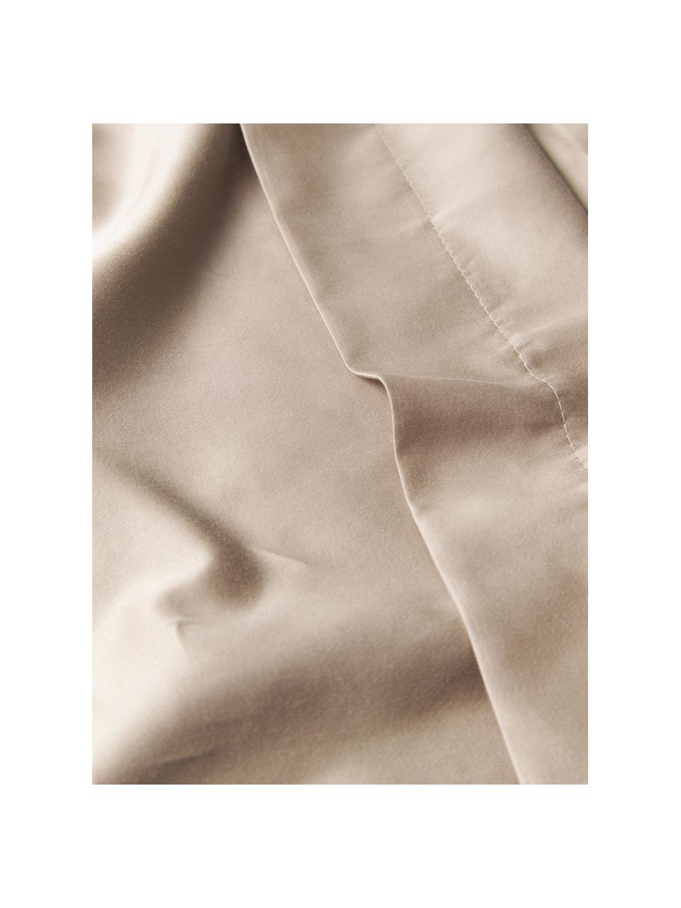 Baumwollsatin-Bettdeckenbezug Premium, Webart: Satin Fadendichte 400 TC,, Beige, B 200 x L 200 cm