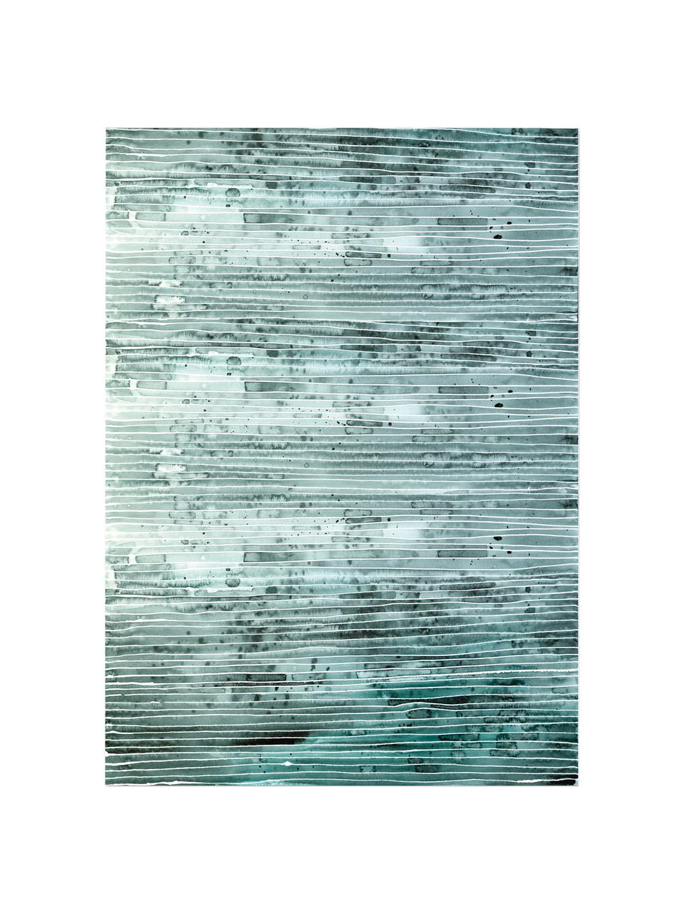 Geschenkpapier-Rollen Green Lines, 3 Stück, Papier, Grün, Weiss, 50 x 70 cm