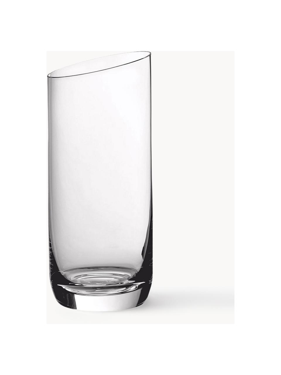 Longdrinkglas NewMoon, 4 stuks, Glas, Transparant, Ø 7 x H 16 cm, 370 ml