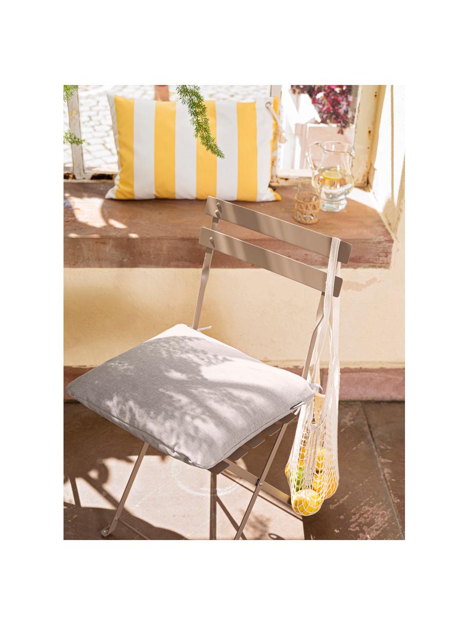 Poszewka na poduszkę zewnętrzną Santorin, 100% polipropylen, Teflon® powlekany, Żółty, biały, S 40 x D 60 cm