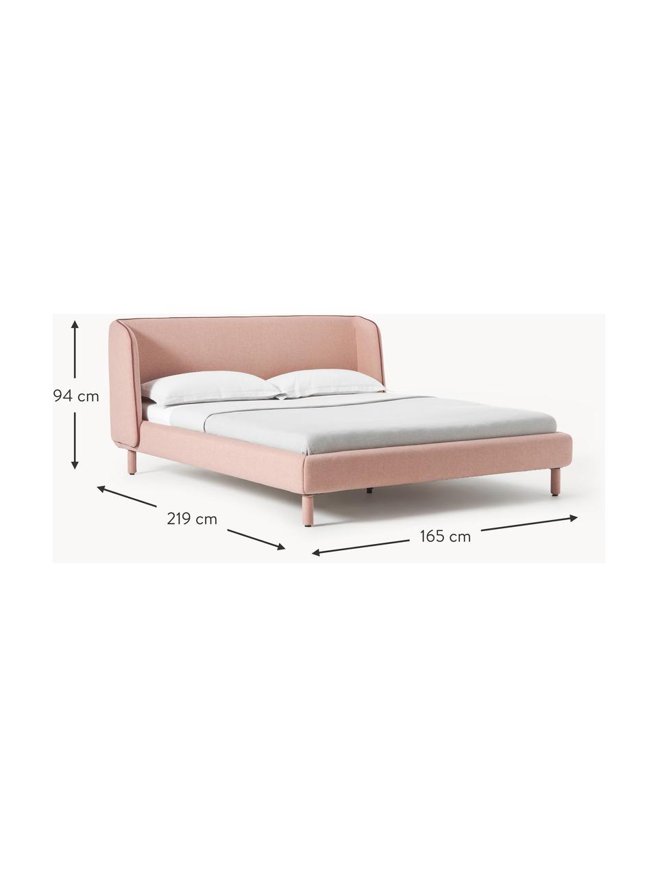 Polsterbett Luma, Bezug: 100 % Polyester Der hochw, Korpus: Schichtholz, FSC-zertifiz, Webstoff Altrosa, B 140 x L 200 cm