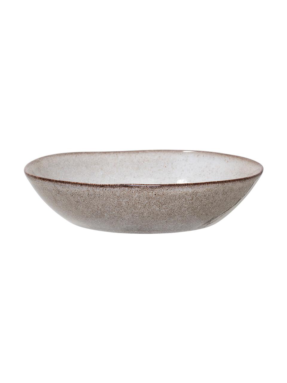 Ručne vyrobený hlboký tanier v béžovej farbe Sandrine, Ø 22 cm, Kamenina, Béžová, Ø 22 x V 5 cm