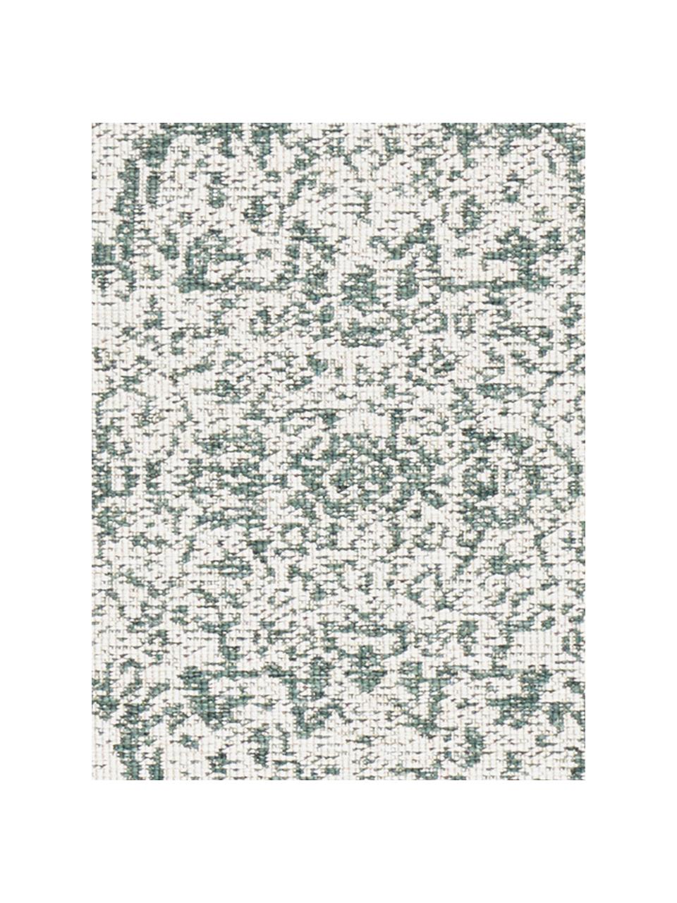 Tapis réversible intérieur-extérieur aspect vintage vert/crème Cebu, 100 % polypropylène, Vert sauge, blanc cassé, larg. 160 x long. 230 cm (taille M)