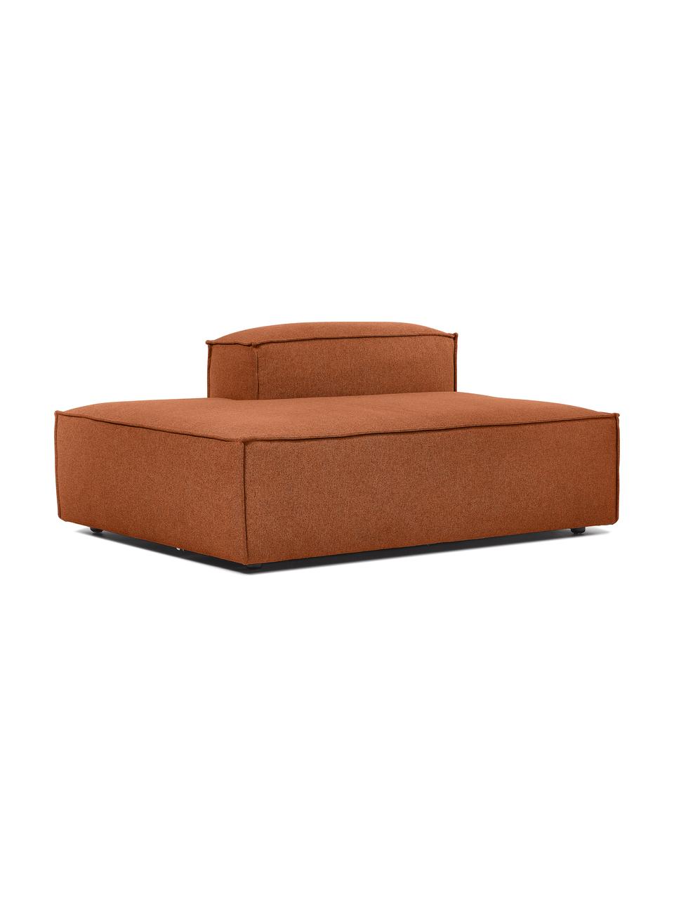 Ottomane-Modul Lennon, Bezug: 100% Polyester Der strapa, Gestell: Massives Kiefernholz, FSC, Füße: Kunststoff, Webstoff Terrakotta, B 150 x H 68 cm, Rückenlehne rechts