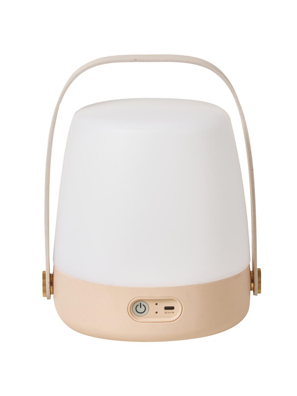 Prenosná stmievateľná vonkajšia lampa Lite-up, Bledoružová, biela, svetlohnedá, Ø 20 x V 26 cm