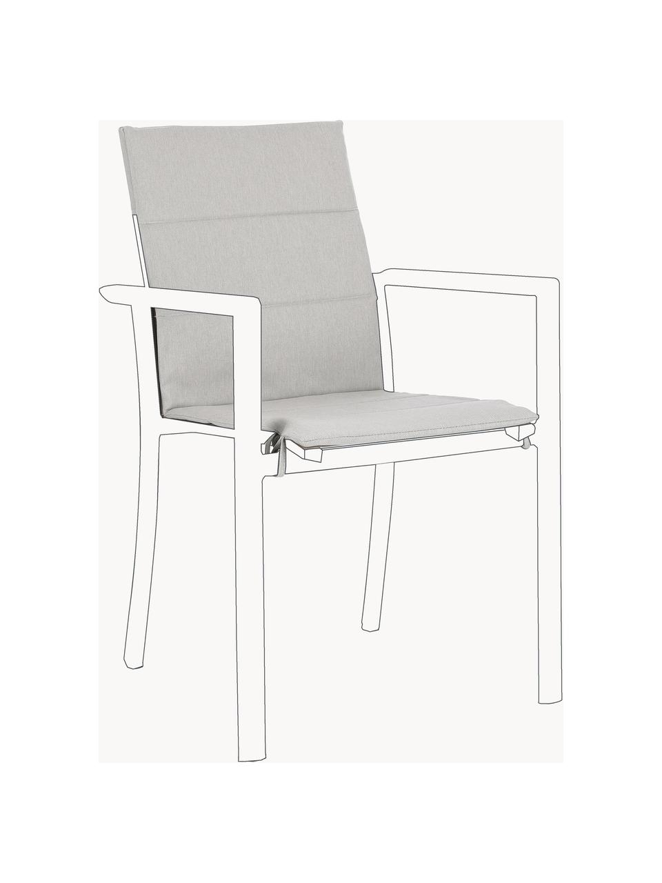 Cuscino sedia da esterno Konnor, 100% polipropilene, Grigio, Larg. 46 x Lung. 88 cm