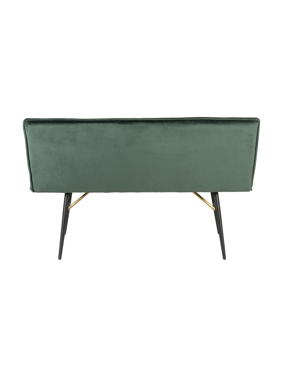 Moderne Samt-Sitzbank Verona mit Lehne, Bezug: Polyestersamt Der Bezug w, Grün, 134 x 87 cm