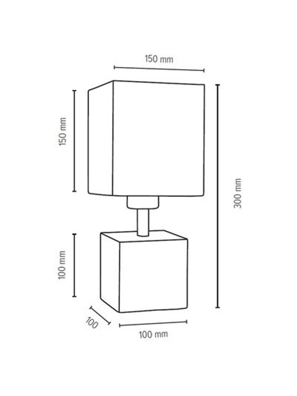 Petite lampe à poser bois de chêne Trongo, Blanc, brun clair