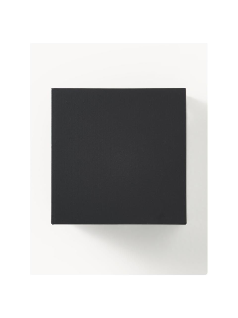 Malé nástěnné svítidlo Quad, Kov s práškovým nástřikem, Černá, Š 10 cm, V 10 cm