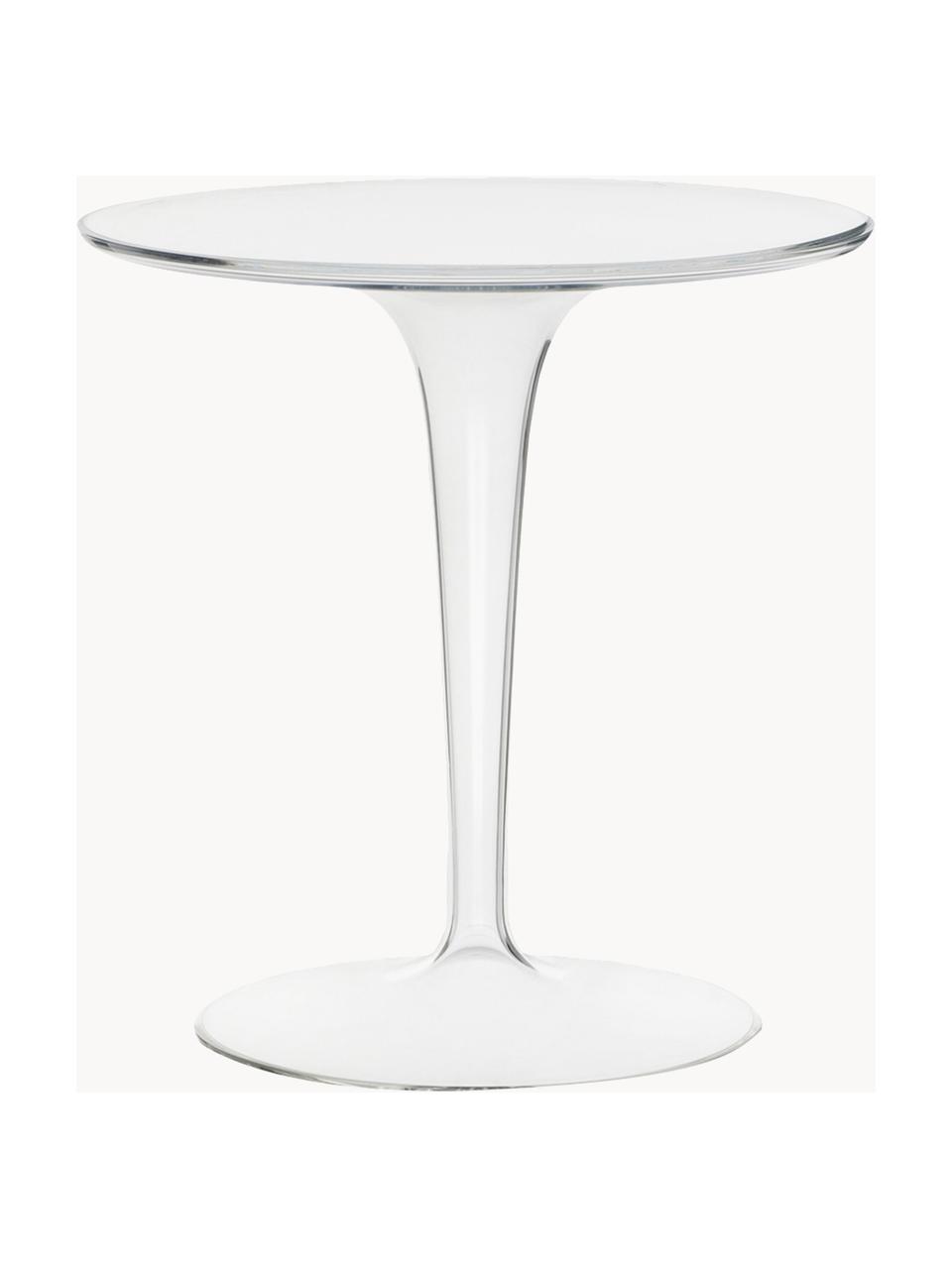 Table d'appoint ronde Tip Top, Verre acrylique, Transparent, Ø 49 x haut. 50 cm