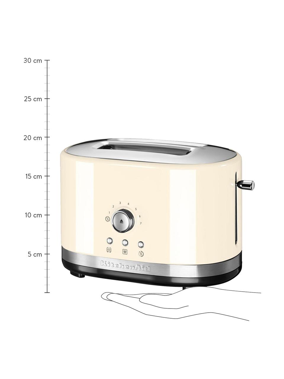 Toaster KitchenAid, Gehäuse: Aluminiumdruckguss, Edels, Cremefarben, B 31 x H 20 cm