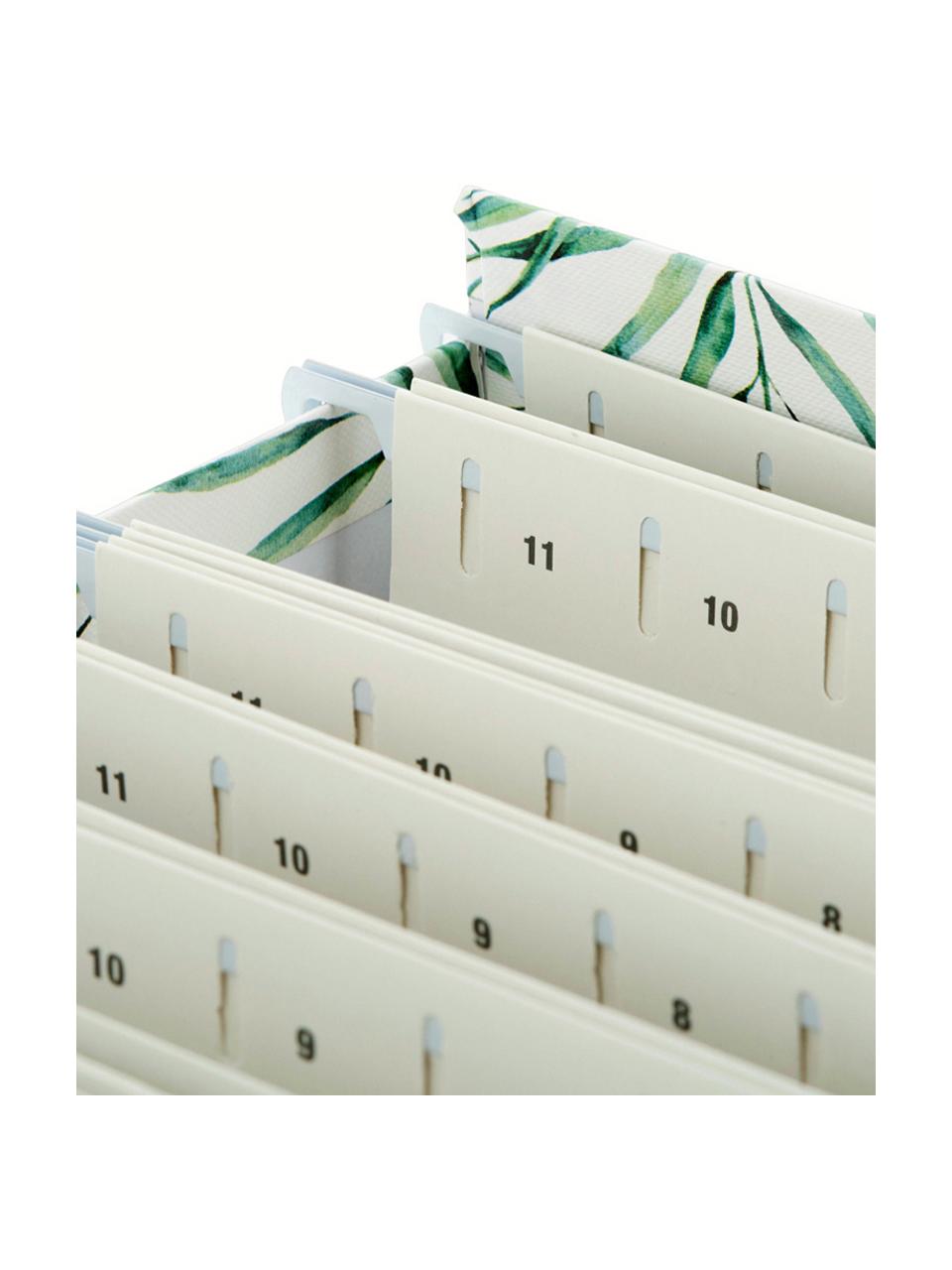 Archivačný box Johan, 9 dielov, Biela, zelená, Š 19 x V 27 cm