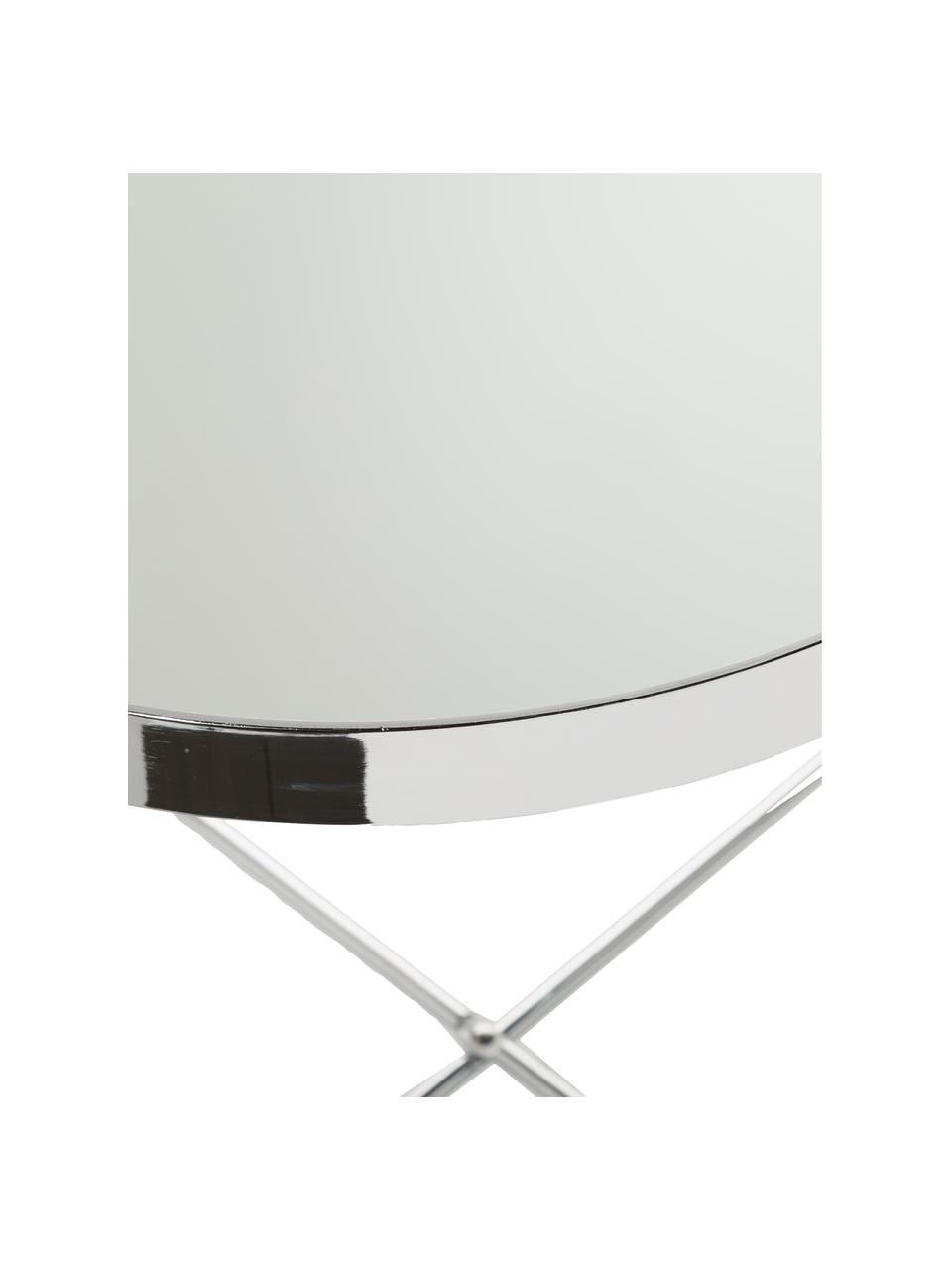 Table d'appoint pliante avec plateau amovible Cupid, Couleur argentée, Ø 43 x haut. 45 cm