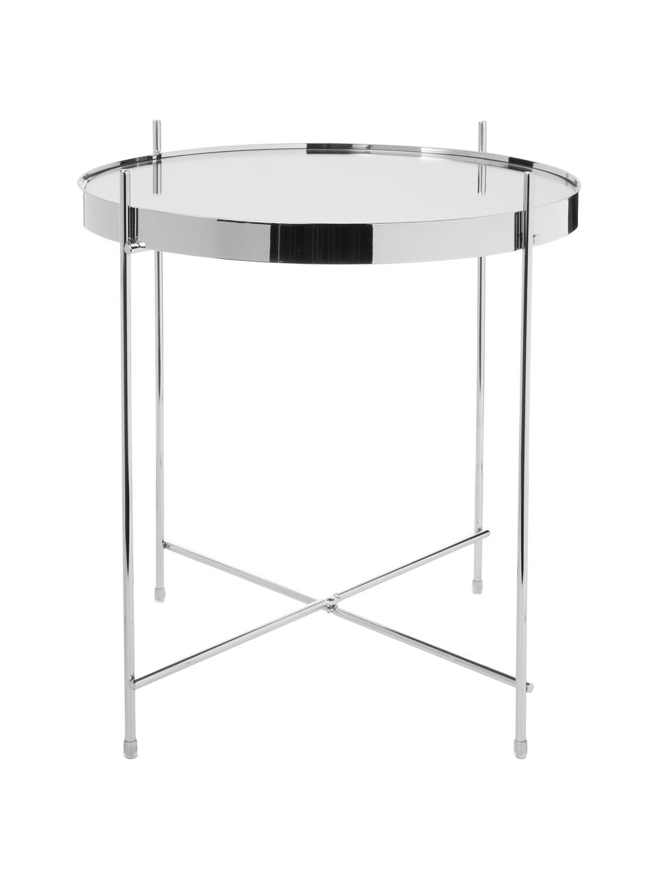 Table d'appoint avec plateau amovible Cupid, Couleur argentée, Ø 43 x haut. 45 cm