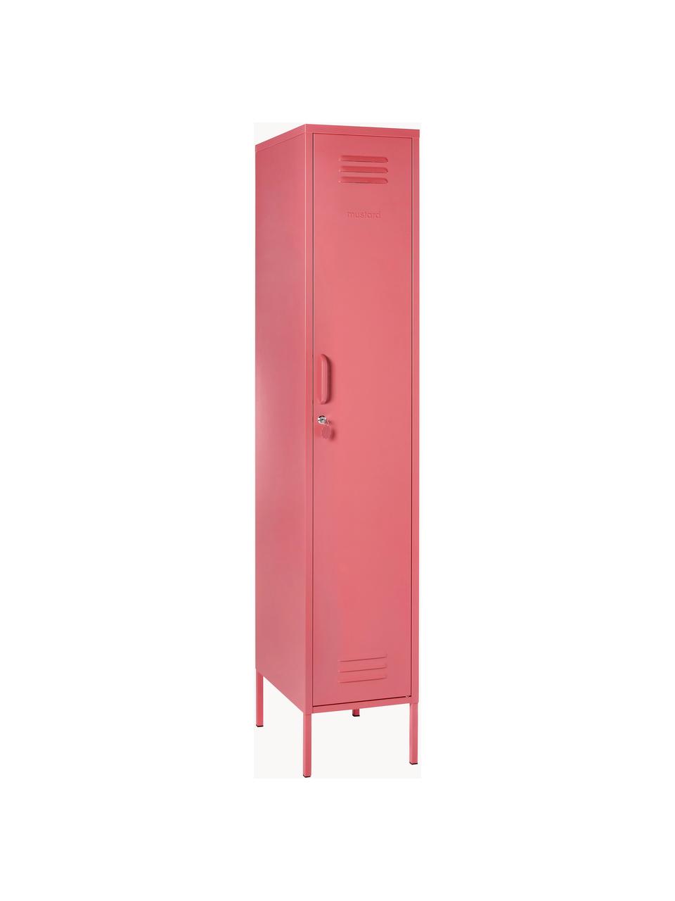 Petite armoire The Skinny, Métal, enduit, Vieux rose, larg. 35 x haut. 183 cm