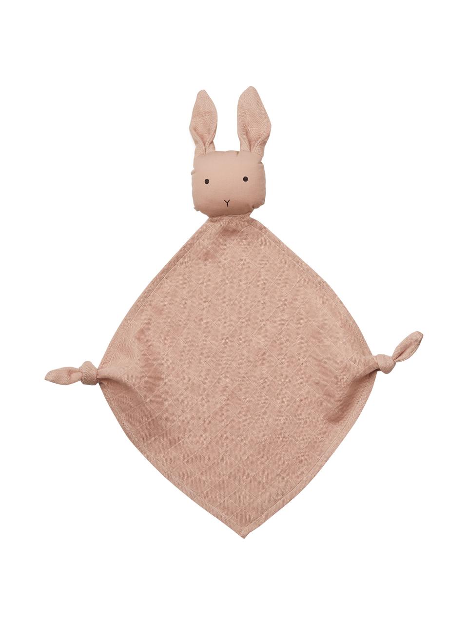 Schmusetuch-Set Yoko, 2-tlg., 100% Biobaumwolle, Rosa, Dunkelrosa, B 25 x L 25 cm
