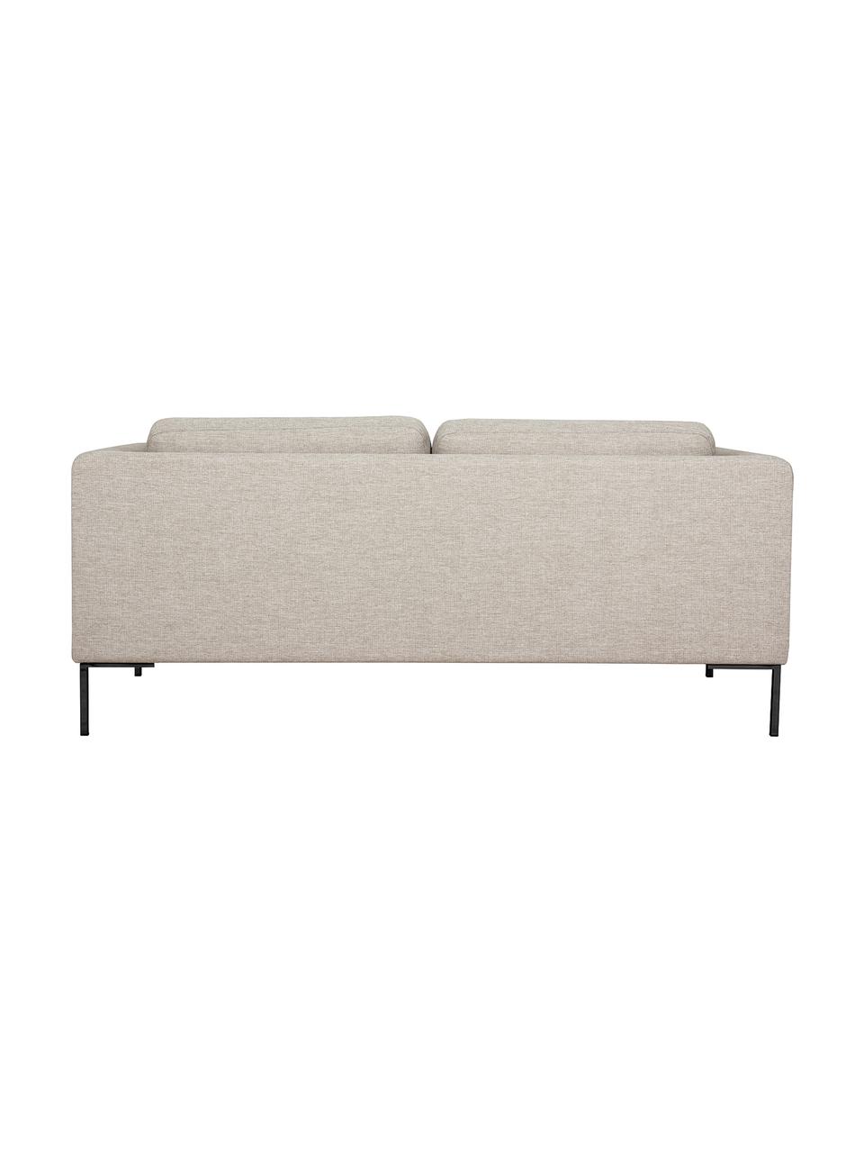 Bank Emma (3-zits) met metalen poten, Bekleding: polyester, Frame: massief grenen, FSC-gecer, Poten: metaal, gepoedercoat, Geweven stof lichtbeige, B 194 x D 100 cm