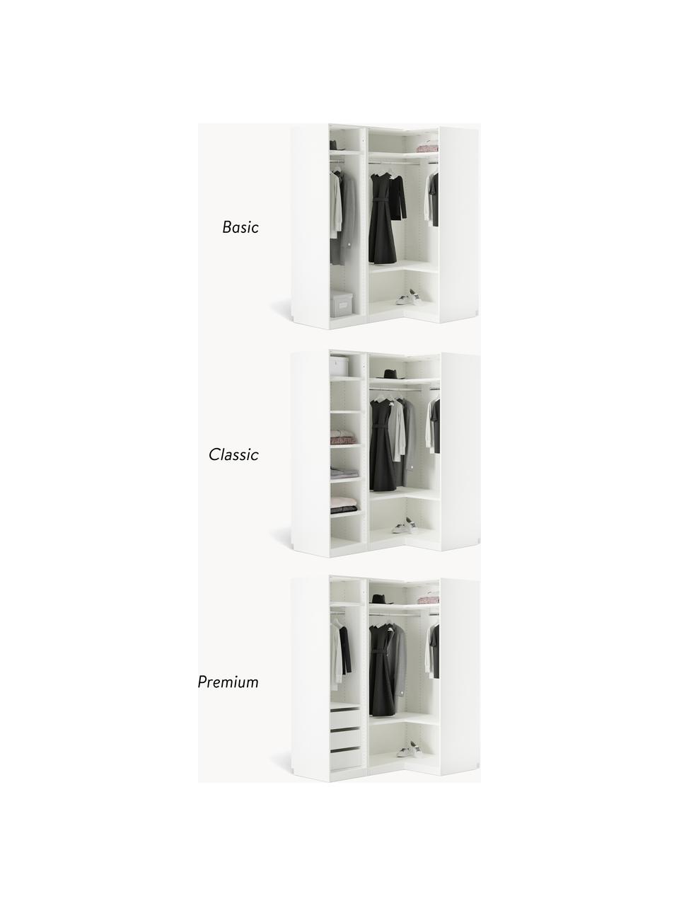 Modulární rohová šatní skříň Simone, šířka 115 cm, Dřevo, béžová, Rohový modul, Š 115 cm x V 200 cm