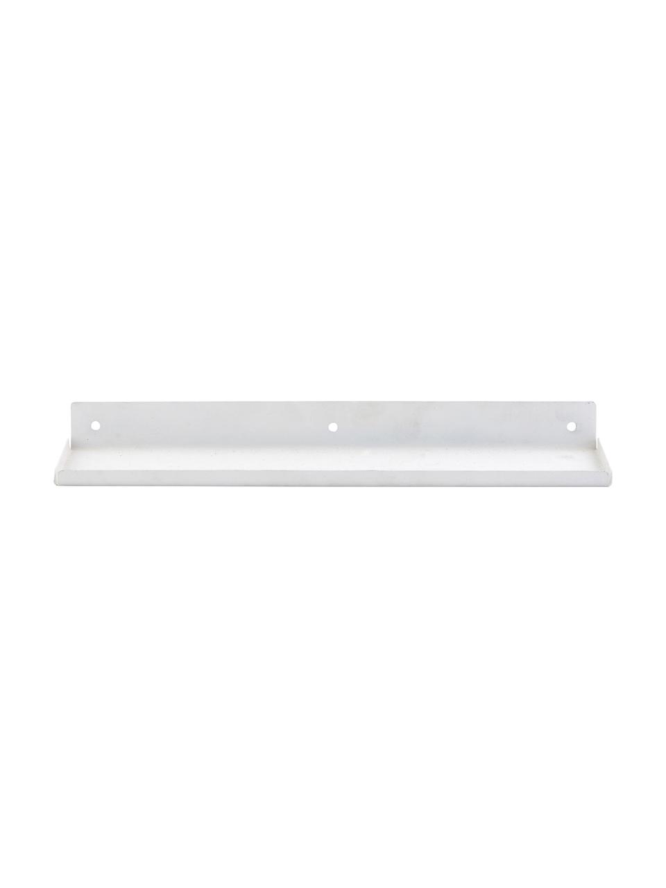 Mensola a muro in metallo Ledge, Metallo rivestito, Bianco, Larg. 43 x Alt. 4 cm