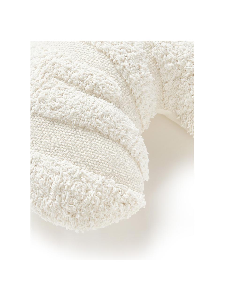 Coussin à détails tuftés Gabriel, Blanc cassé, larg. 40 cm