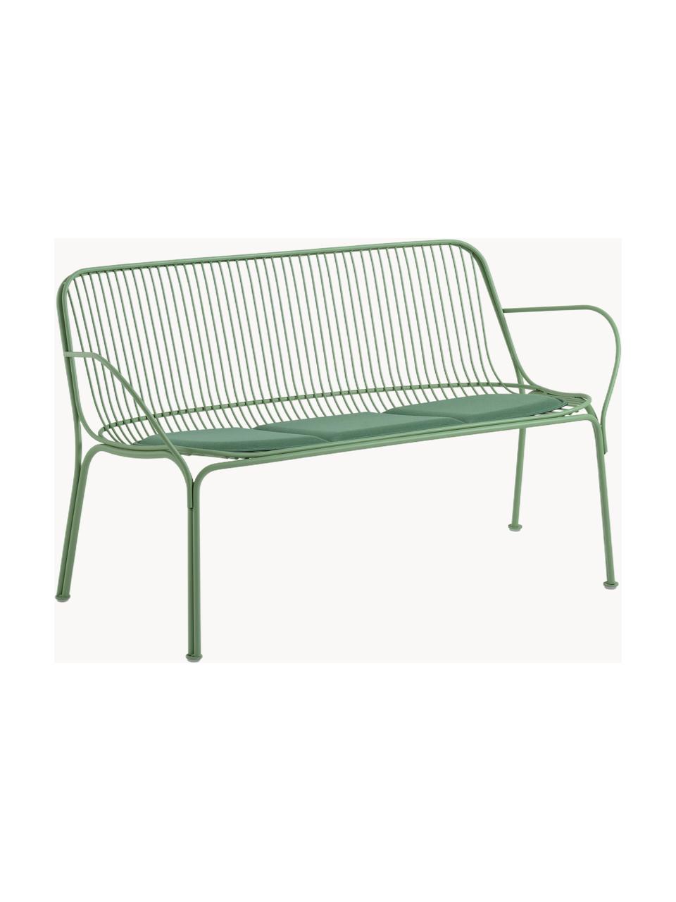Poduszka na siedzisko ławki Hiray, Tapicerka: 50% poliakryl, 45% polies, Zielony, S 44 x D 96 cm