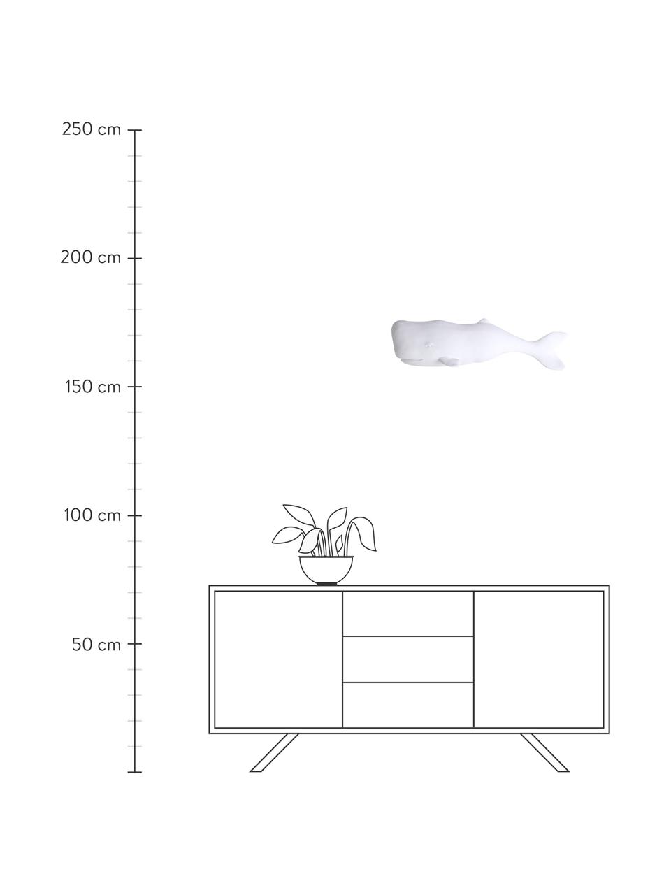 Nástěnná dekorace Jetaime, Umělá hmota, Bílá, Š 69 cm, V 14 cm