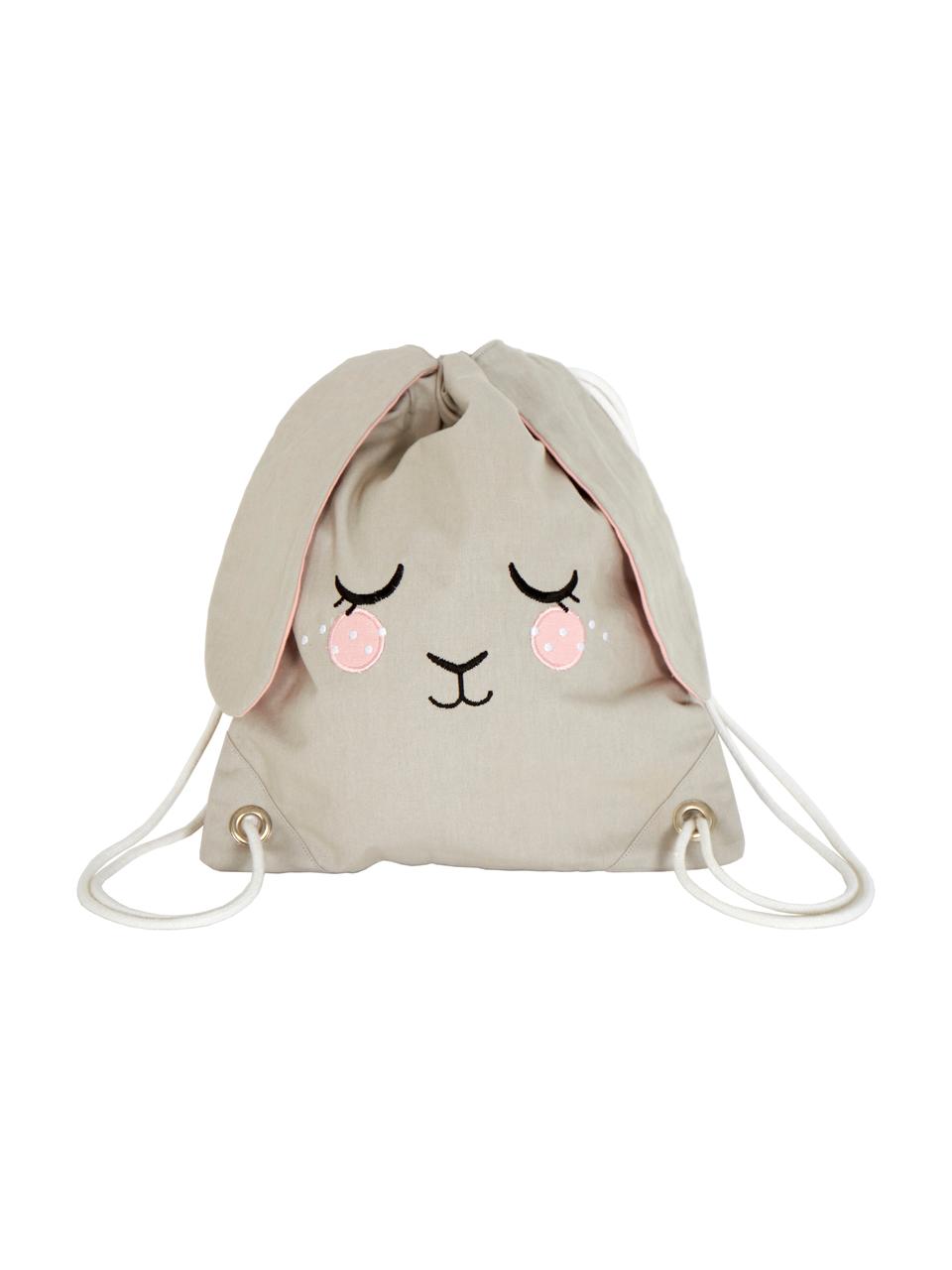 Plecak dla dzieci Bunny, 100% bawełna organiczna z certyfikatem GOTS, Beżowy, blady różowy, S 30 x W 35 cm
