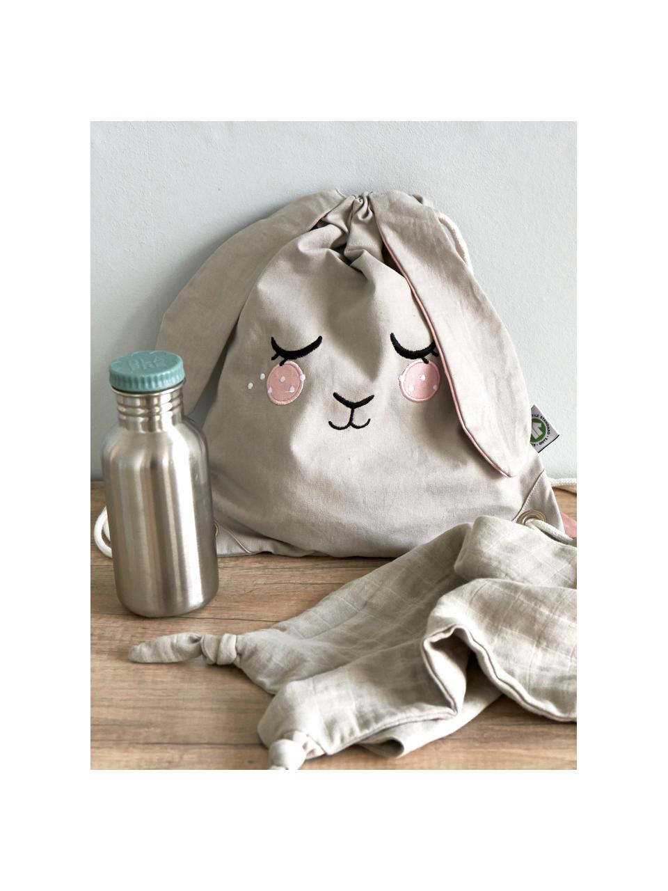 Sac à dos pour enfant Bunny, 100 % coton bio, certifié GOTS, Grège, larg. 30 x haut. 35 cm