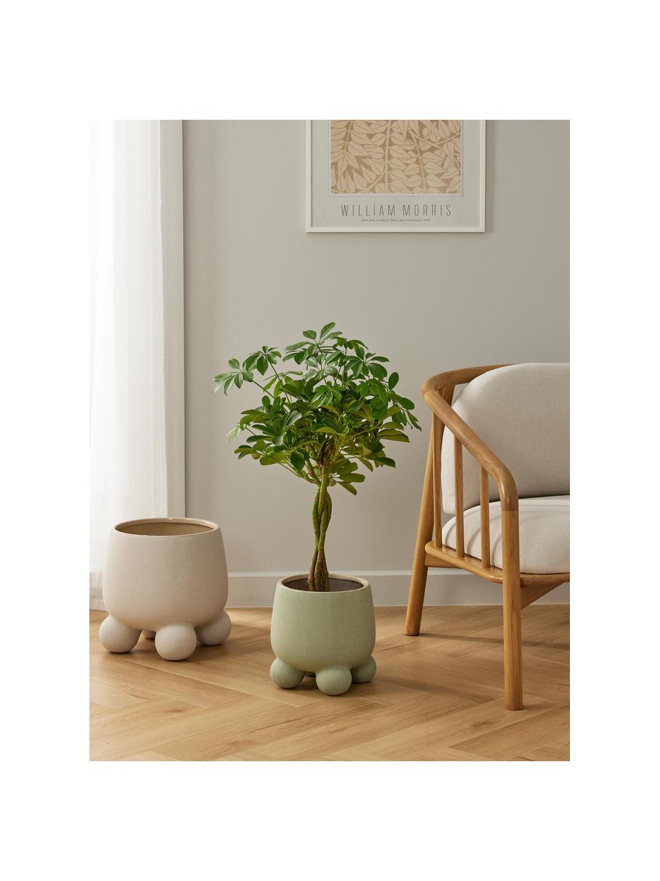 Plantenpot Olea, Keramiek, Saliegroen, Ø 24 x H 26 cm