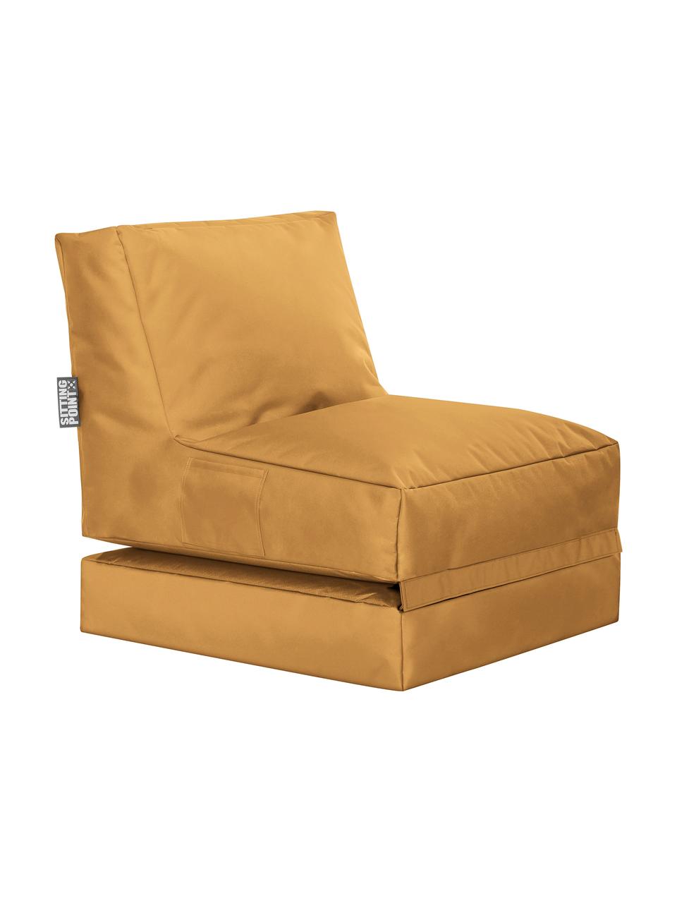 Fotel ogrodowy z funkcją leżenia Pop Up, Tapicerka: 100% poliester Wewnątrz p, Musztardowy, S 70 x G 90 cm